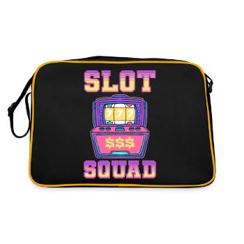Slot Squad Lucky Slot Machine Casino Gambling - Retro Bag - black/gold - Back