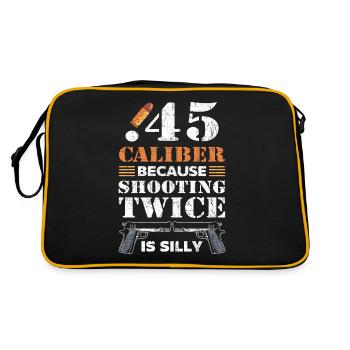.45 Caliber Because Shooting Twice Is Silly 2nd - Retro Bag - black/gold - Back