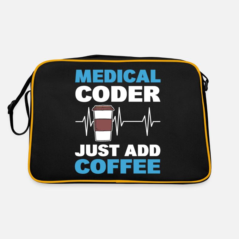 Medizinischer Codierer Einfach Kaffee hinzufügen Retro Tasche