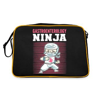Gastroentérologie Ninja Gastro-entérologue - Sac Retro - noir/or - Dos