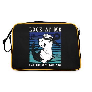 Capybara Regarde-moi Je suis le grand amant des rongeurs - Sac Retro - noir/or - Dos