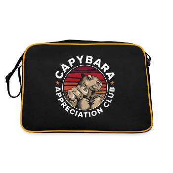 Capybara Appreciation Club Grands Rongeurs - Sac Retro - noir/or - Dos