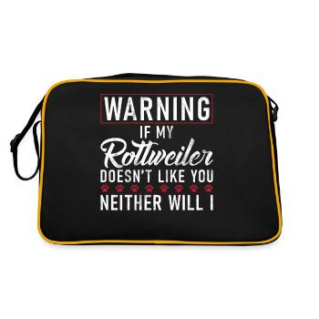 Cadeaux Rottweiler - Sac Retro - noir/or - Dos