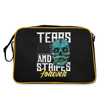 Emoticon Emo Tears and Stripes Forever Emocore - Retro Bag - black/gold - Back