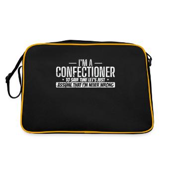 I'm a Confectioner I'm never wrong Konditorei - Retro Bag - black/gold - Back