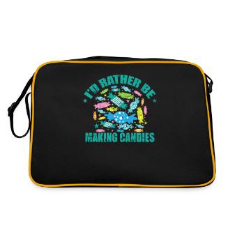 I'd rather be Making Candies Konditor - Retro Tasche - Schwarz/Gold - Hinten