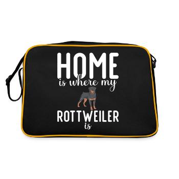 Cadeaux Rottweiler - Sac Retro - noir/or - Dos