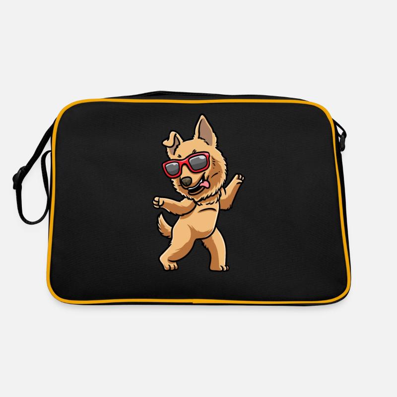 Chien de berger basque avec lunettes de soleil Sac Retro
