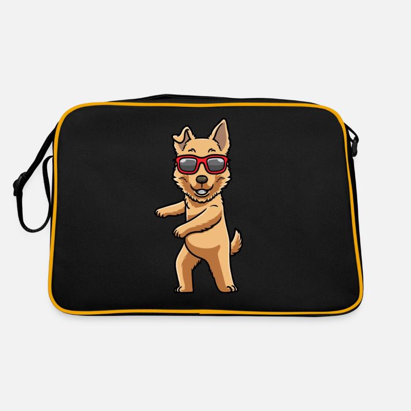 Chien de berger basque avec lunettes de soleil Sac Retro