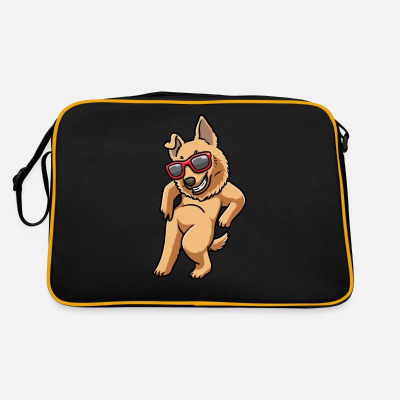 Chien de berger basque avec lunettes de soleil Sac Retro