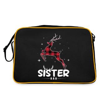 Renne à carreaux rougesSoeur Noël - Sac Retro - noir/or - Dos