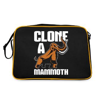 Woolly Mammoth Clone A Mammoth Trunked Animals - Retro Bag - black/gold - Back