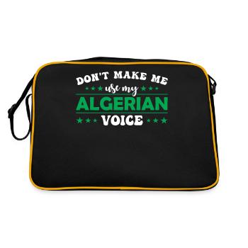 Ne me forcez pas à utiliser ma voix jamaïcaine - Sac Retro - noir/or - Dos