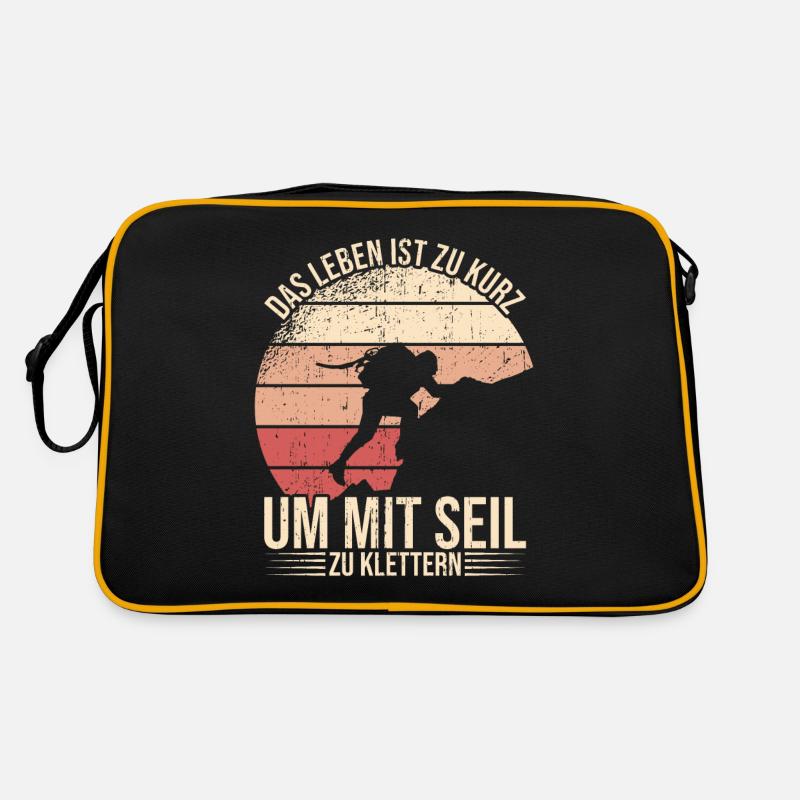 Klettern Spruch Kletterer Bouldern Freeclimbing Retro Tasche
