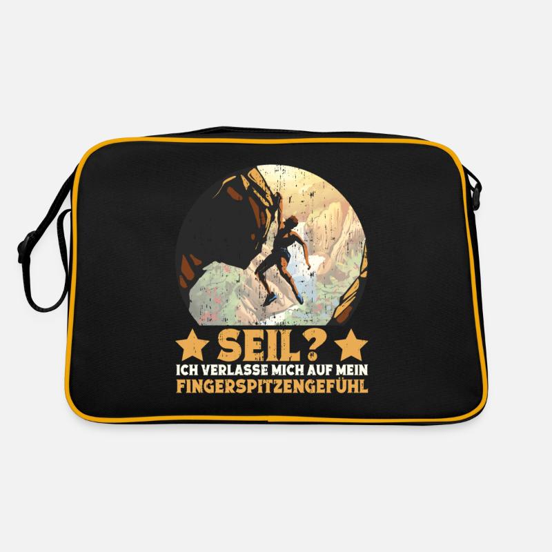 Boulderer Bouldern Klettern Freeclimbing Retro Tasche