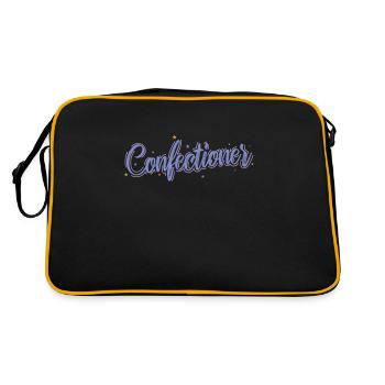 Confectioner Backen Torte - Retro Tasche - Schwarz/Gold - Hinten