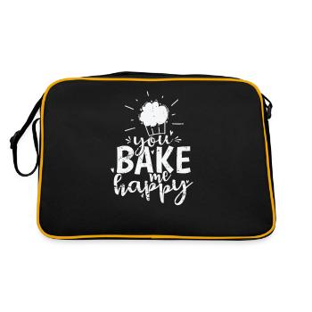 You Bake me Happy Confectioner Cake - Retro Bag - black/gold - Back