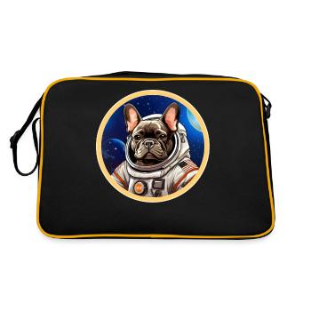 Frenchie French Bulldog Astronaute Space - Sac Retro - noir/or - Dos