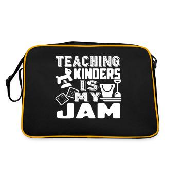 Kindergarten Teacher Teaching Kinders Is My Jam - Retro Bag - black/gold - Back