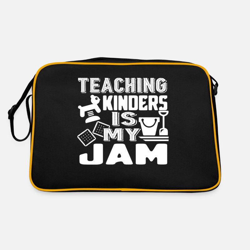 Kindergarten Teacher Teaching Kinders Is My Jam Retro Bag