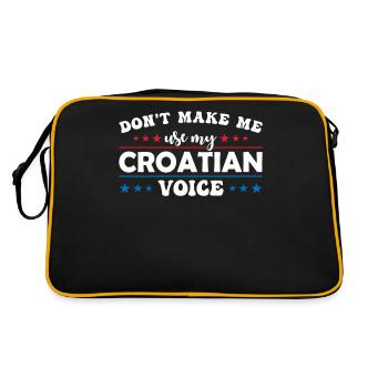 Don't force me to use my French voice - Retro Bag - black/gold - Back