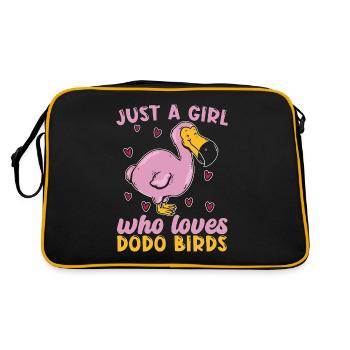 Dodo Bird juste une fille qui aime les oiseaux incapables de voler - Sac Retro - noir/or - Dos