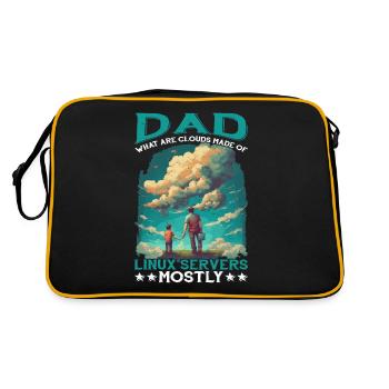 What Are Clouds Made Of, Linux Servers Mostly 11 - Retro Bag - black/gold - Back