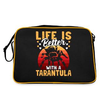 Life is better with the - Retro Bag - black/gold - Back