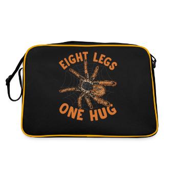 Eight legs, a hug, tarantula, owner, - Retro Bag - black/gold - Back
