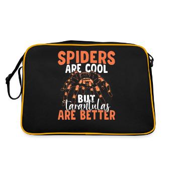 Tarantulas are better tarantula owners - Retro Bag - black/gold - Back