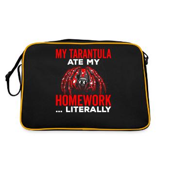 Tarantula ate my homework pet - Retro Bag - black/gold - Back