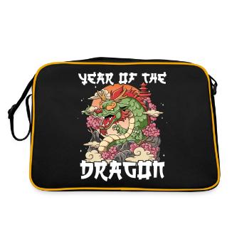 Année du Dragon Nouvel An lunaire chinois - Sac Retro - noir/or - Dos