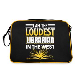 Librarian Loudest Librarian In The West - Retro Bag - black/gold - Back