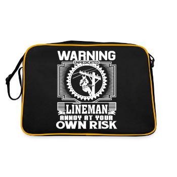 Lineman Lineman Warning - Retro Bag - black/gold - Back