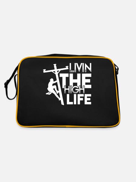 Lineman Lineman Livin The High Life - Retro Bag - black/gold - Back