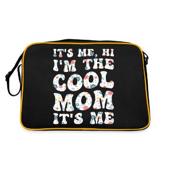 Mama Groovy Retro Ich Bin's, Hallo Die Coole Mama - Retro Tasche - Schwarz/Gold - Hinten