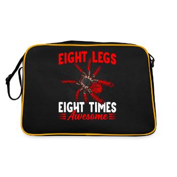 Eight times Ingenious Tarantula Owner Pet Spider - Retro Bag - black/gold - Back