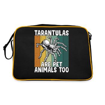 Tarentules, animaux domestiques, propriétaires d’araignées - Sac Retro - noir/or - Dos