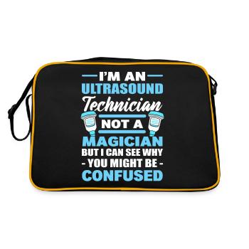 Je suis un technicien en ultrasons et non un - Sac Retro - noir/or - Dos