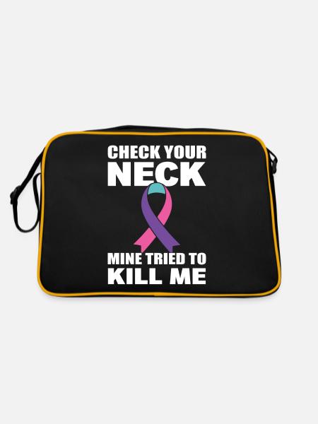 Vérifiez votre cou le mien m’a essayé - Sac Retro - noir/or - Dos