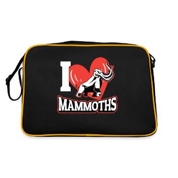 Mammouth laineux J’aime les mammouths Animaux préhistoriques - Sac Retro - noir/or - Dos