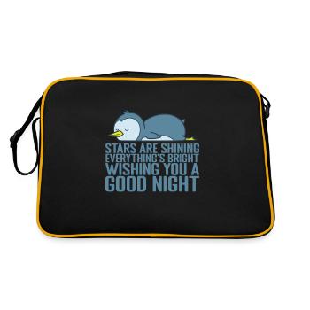 Stars are shining, everything's bright - Retro Bag - black/gold - Back