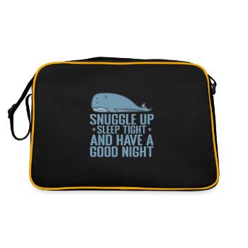 Snuggle up, sleep tight, and have a good Night - Retro Bag - black/gold - Back