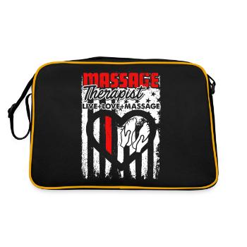 Massage Therapist Live Love Massage - Retro Bag - black/gold - Back