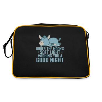 La douce lumière de la lune, vous souhaitant une bonne nuit - Sac Retro - noir/or - Dos