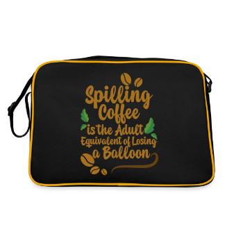 Spilling Coffee Is Like Losing A Balloon2 - Retro Bag - black/gold - Back