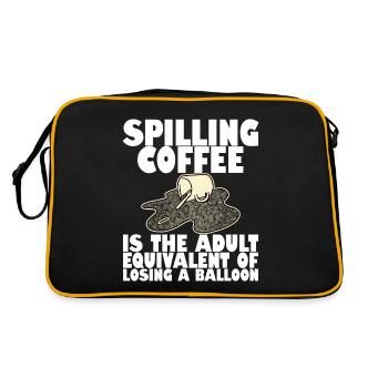 Spilling Coffee Is Like Losing A Balloon4 - Retro Bag - black/gold - Back
