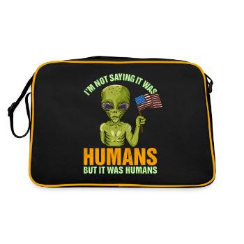 Drôle de citation extraterrestre Cadeau de costume d’Halloween martien - Sac Retro - noir/or - Dos