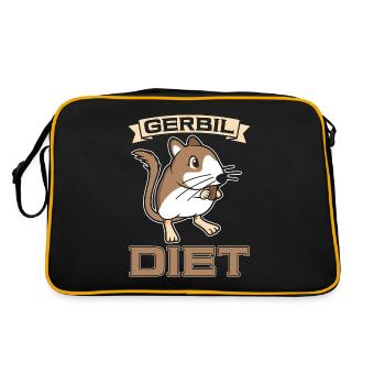 Gerbille Diet Gerbillinae Rongeurs Animaux Rat de course - Sac Retro - noir/or - Dos