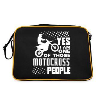 Motocross I Am One Of Those Motocross People - Retro Bag - black/gold - Back